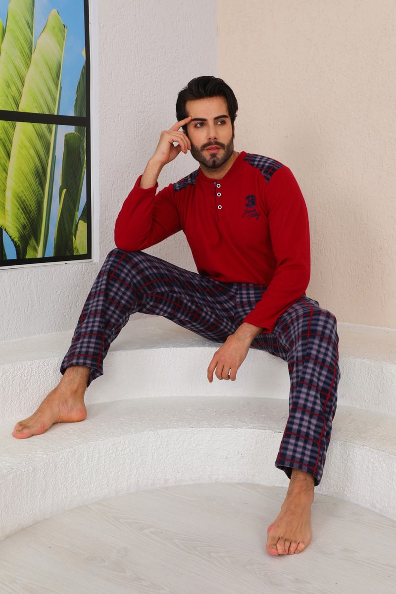 Nisanca Winter Men's Fleece Pajamas Set - Warm Pajamas  - Image 3