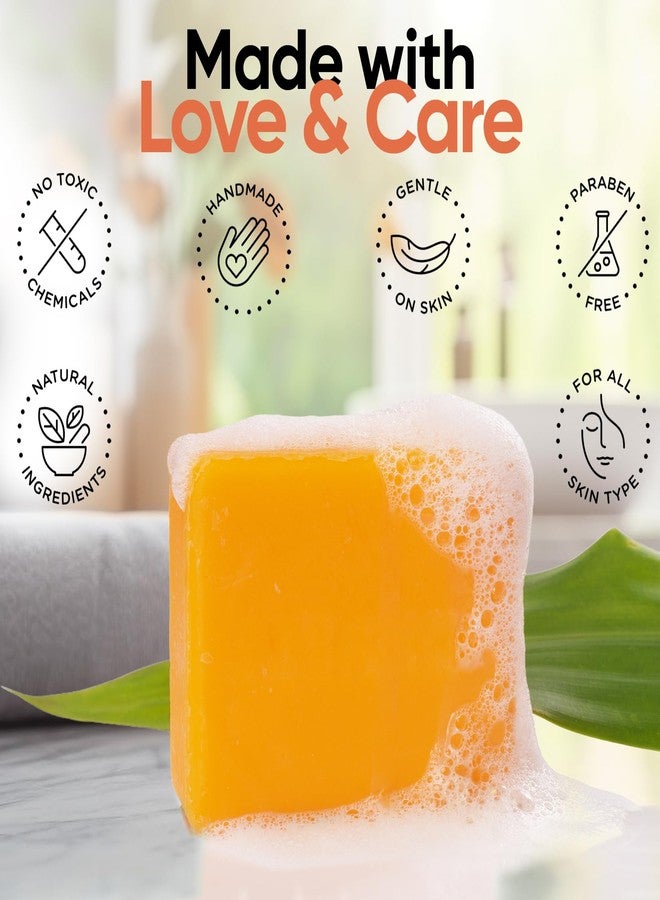 Natrulo Papaya Soap Face & Body Wash - Skin Brightening Papaya Soap Bar for Dark Spots - Reduce Acne, Cleanse Scars, & Even Skin Tone - with Turmeric, Kojic Acid & Essential Oils - for All Skin Types (2 pack) - Image 4
