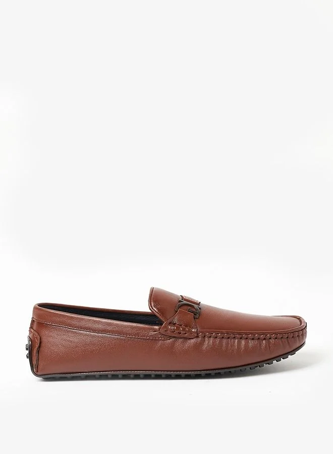 Geoomnii Alex Style Men Leather Loafers Slip Ons Brown