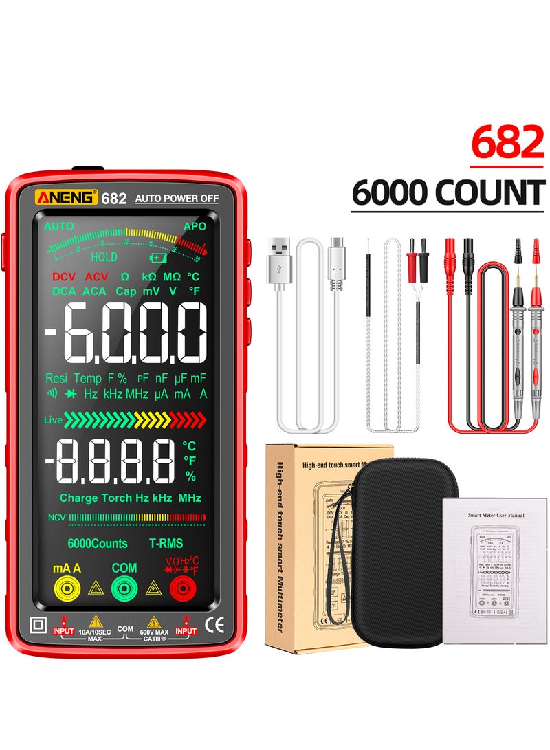 Large 6000-Count LCD Digital Multimeter - Smart Rechargeable Universal Meter - Image 2