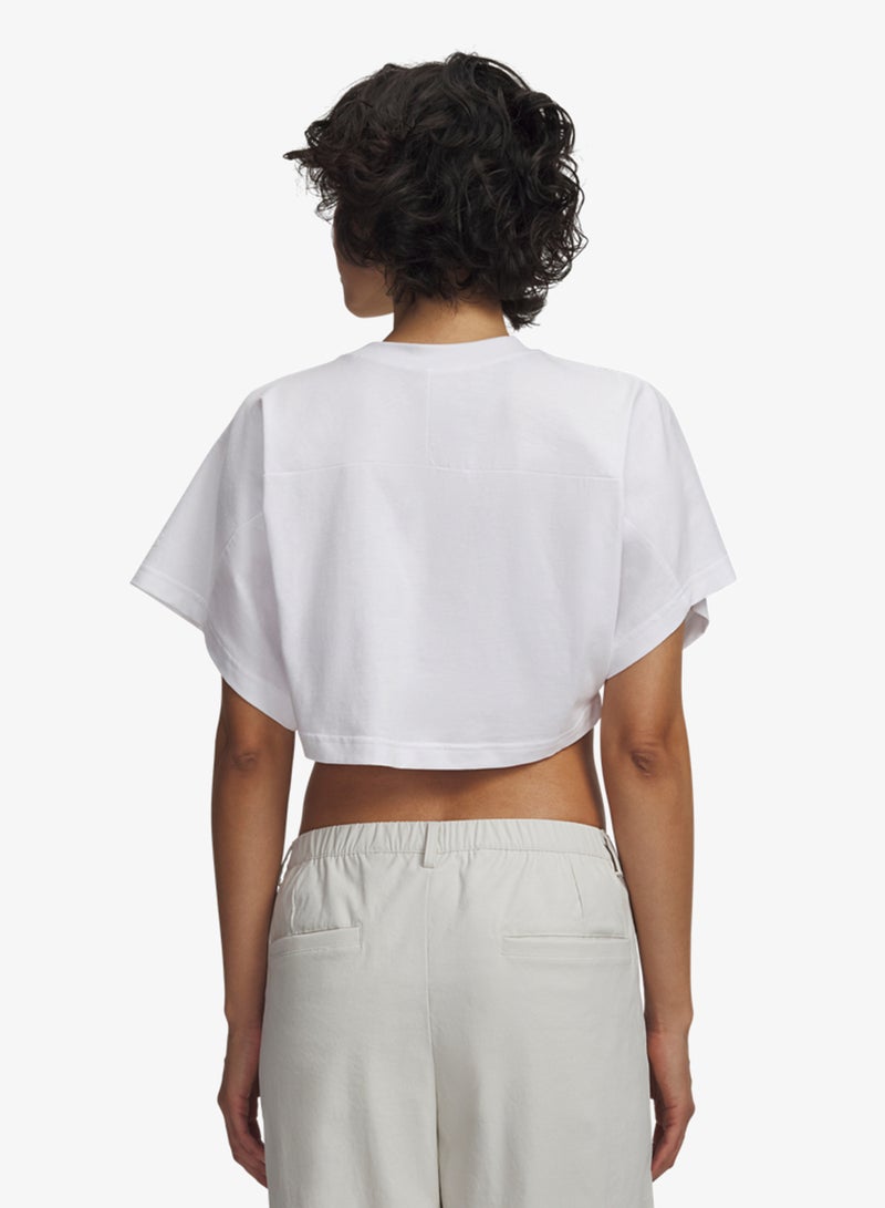 UNDER ARMOUR Cropped Script Logo T-Shirt - Image 2