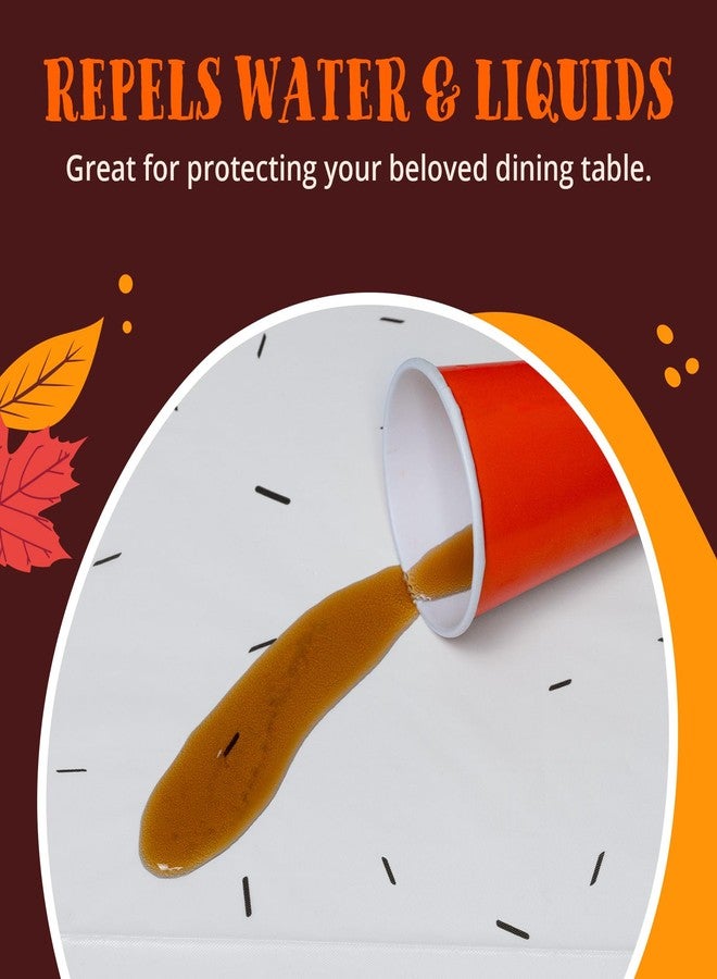 Confettiville Thanksgiving Tablecloths, 6-Pack Disposable Plastic Table Covers, Pumpkins Pattern, 54 x 108 Inches, Party Decorations - Image 5