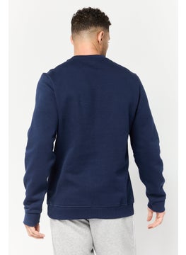 Reebok Men Sportswear Fit Long Sleeves Running Sweatshirt, Navy Blue  - Image 2