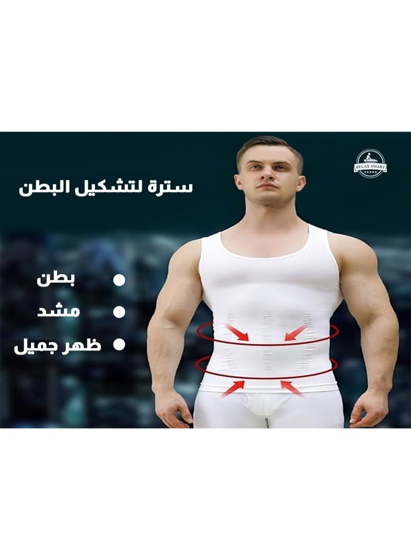 ريلاكس سمارت فيست طقم شورت وفانيلة مشد ملابس تنحيف وتشكيل الجسم للرجال - Image 3