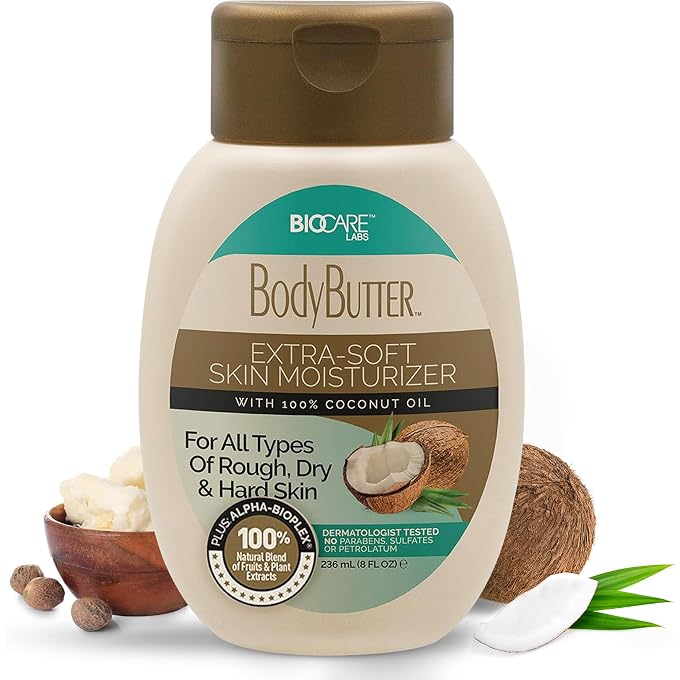 Biocare BodyButter Extra-Soft Skin Moisturizer with 100% Coconut Oil (8 OZ) - Image 1