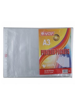 PARTNER 100-Piece A3 Size Reinfrocement Punched Pockets 
