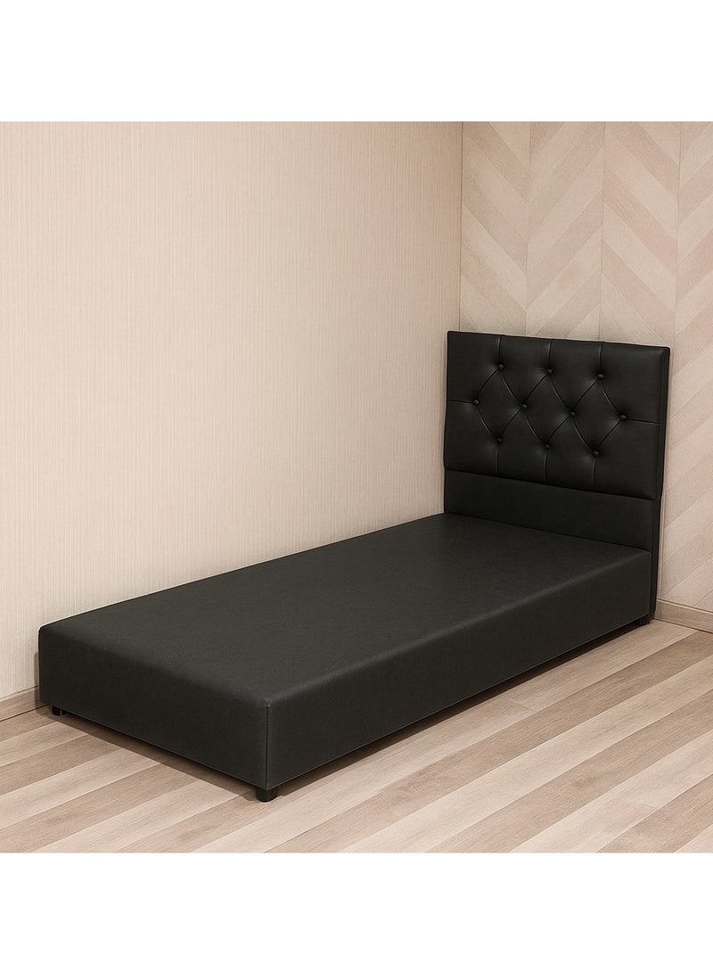l'elefante L’elefante Wooden Single Bed – Compact 90x190 cm Box Design – Sturdy Wooden Frame – Ideal for Kids, Adults & Guest Rooms – Easy to Assemble  - Image 1