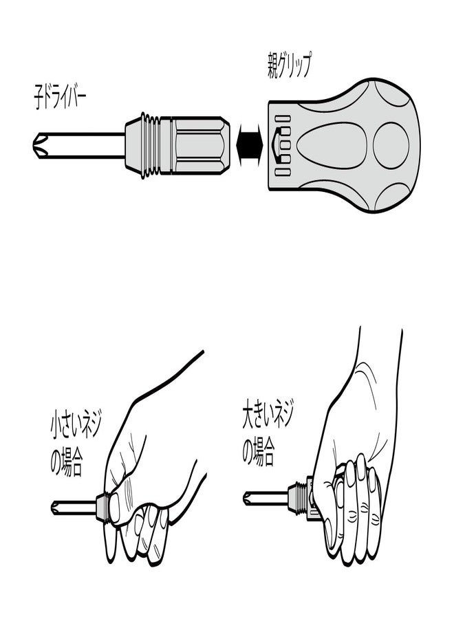 Vessel TD-812LR Screwdriver Set for Famidora 12 Phillips and Negative Hex, Kiri, Triangular Screws, Comes in Genuine Leather Wrapped Case - Image 5