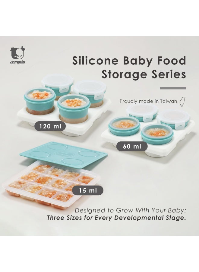 2angels Silicone Baby Food Freezer Tray - 15ml Summer Leaf Easy Pop - Image 5