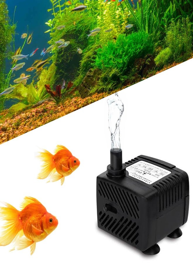 Smiling Pets Mini Water Fountain Pump 4W Small Submersible Pump for DIY Crafts Min Vertical Fountain and Aquarium/Fish Tank(Power:4W, H.MAX:0.8M, Flow Rate:300L/H) - Image 1