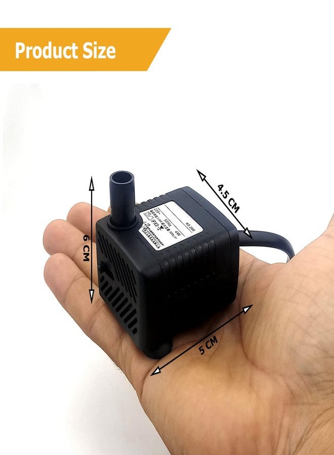 Smiling Pets Mini Water Fountain Pump 4W Small Submersible Pump for DIY Crafts Min Vertical Fountain and Aquarium/Fish Tank(Power:4W, H.MAX:0.8M, Flow Rate:300L/H) - Image 3