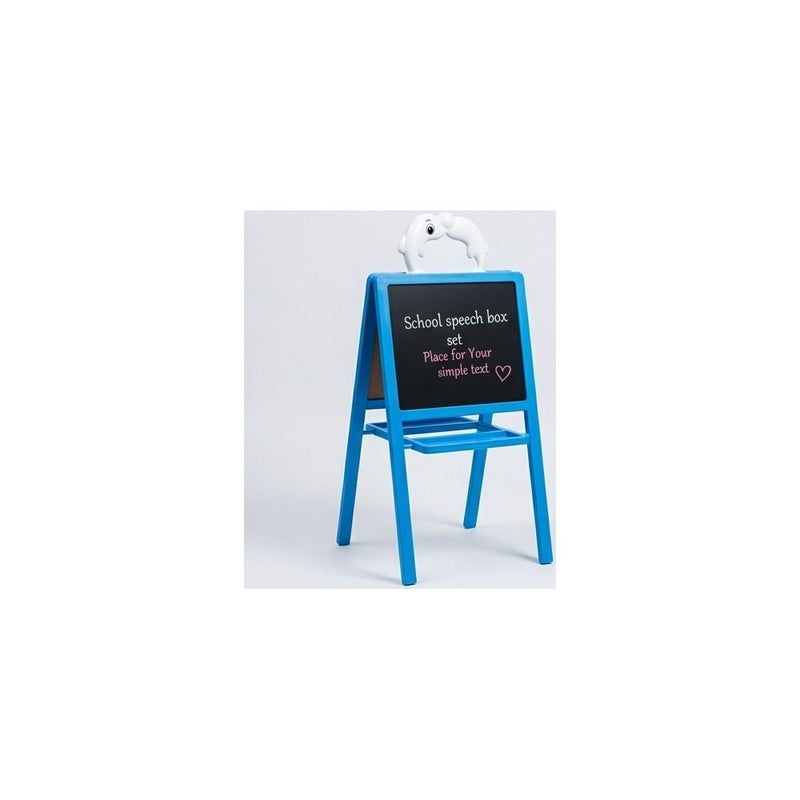 MARVEL Everyday Adventure: Spider-Man Spider-Sense Kids Easel Set with Chalkboard and Magnetic Letter Board, Blue - Image 1