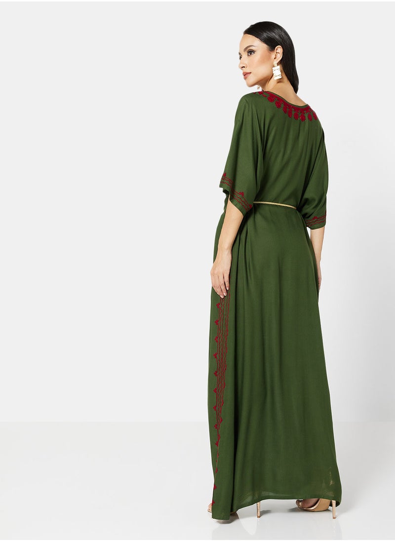 ARABIAN CLOSET EMBROIDERED KAFTAN  - Image 2
