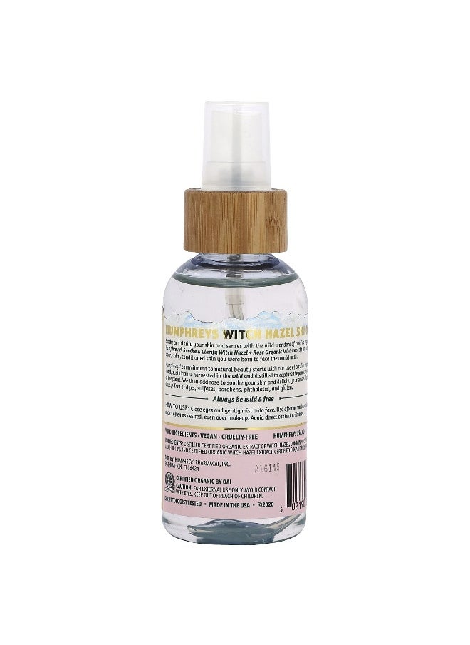 Humphrey's Humphreys, Witch Hazel, Organic Mist with Rose, 3.3 fl oz (97 ml)  - Image 2