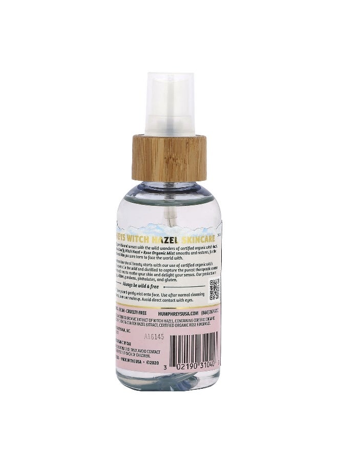 Humphrey's Humphreys, Witch Hazel, Organic Mist with Rose, 3.3 fl oz (97 ml)  - Image 3