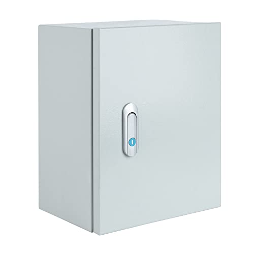 JINDOUZI Steel Electrical Junction Box, Indoor&Outdoor Electrical Enclosure Box, Wall Mounted Waterproof&Dustproof Metal Box, Universal Electric Equipment Enclosure Box with Safety Locks and Mounting Plates - Image 1