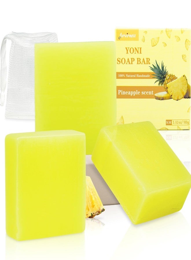 forvirness 3 Pack Yoni Soap Bar PH Balance Feminine Wash, Natural Vaginal Yoni Bar Soap for Women Moisturizing, Yoni Wash Yoni Care Soap Intimate Soap for Women, V Cleanser Yoni Bar Soap - Image 1