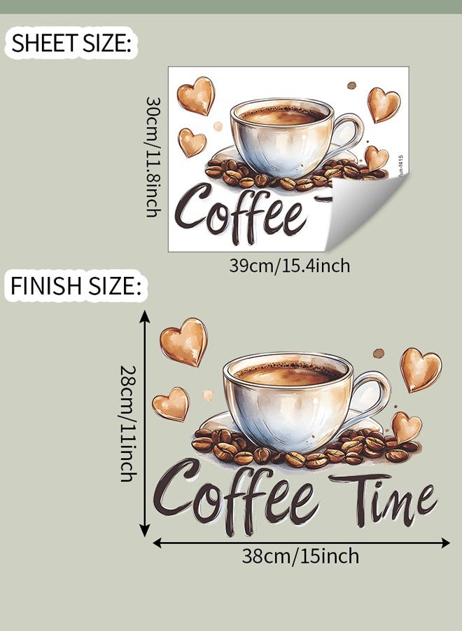 فنجان قهوة حب القهوة ملصقات حائط ديكور منزلي مطعم قهوة حب القهوة حب القهوة رمضان - Image 3