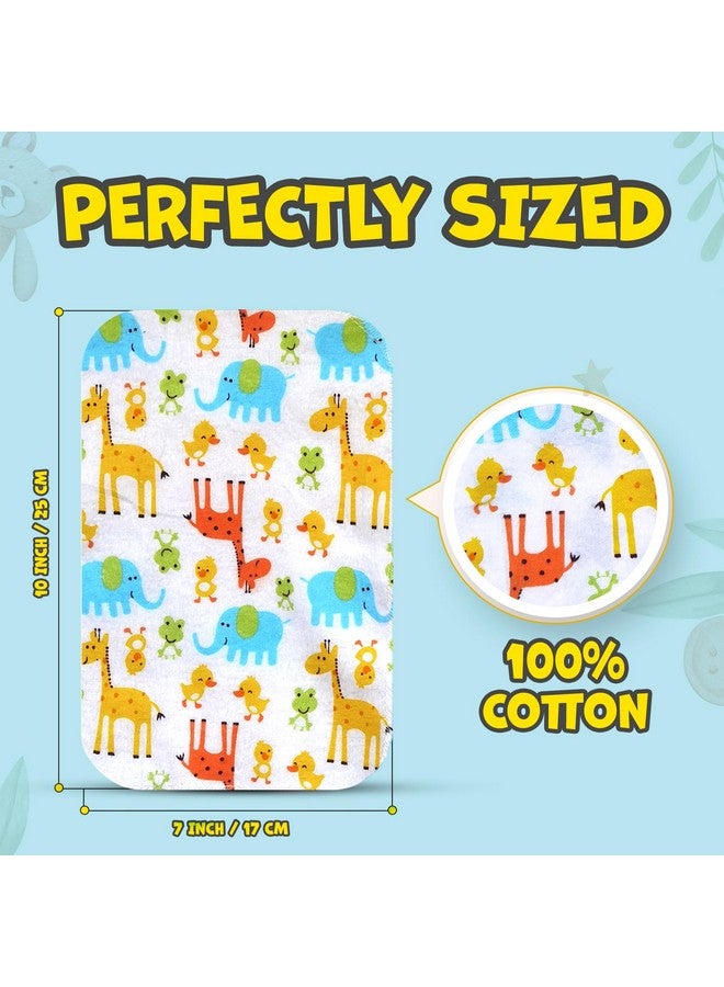Omilion Baby Washcloth - 30 Pack of Flannel Newborn Washcloths - 100% Cotton - Fun, Colorful Designs - Reusable - Washable - 7x10 Inch Infant Washcloth Set - Image 3