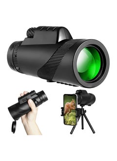 Generic Monocular Telescope HD Power Smartphone Night Vision Compact Monocular for Smartphone Adapter Portable Telescope with Tripod for Bird Watching  - Image 1