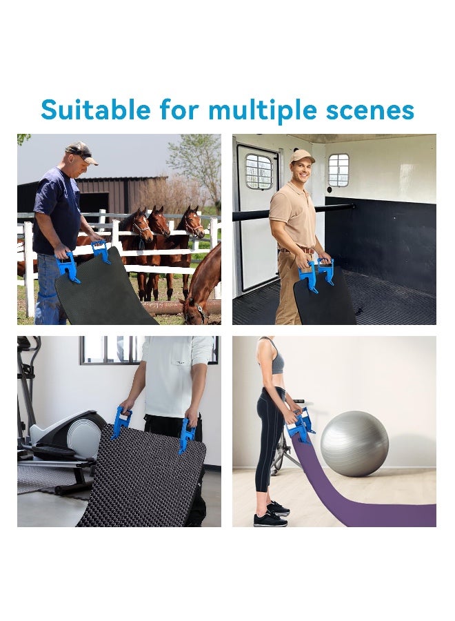 Pair of Mat Movers Tool - Mat Grippers - Heavy Duty Stall Mat Handlers for Horse Mat, Gym Mat, Trailer Mat  Rubber Mats -Ergonomic Mat Puller  for Barn  Home, Durable and Save Time - Image 2