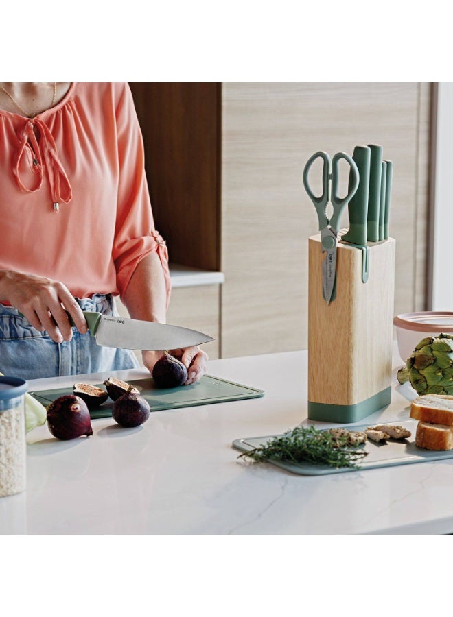 Berghoff Leo Forest Stainless Steel Knife Block Set Magnet Holder Integrated 6 Pcs - Image 5