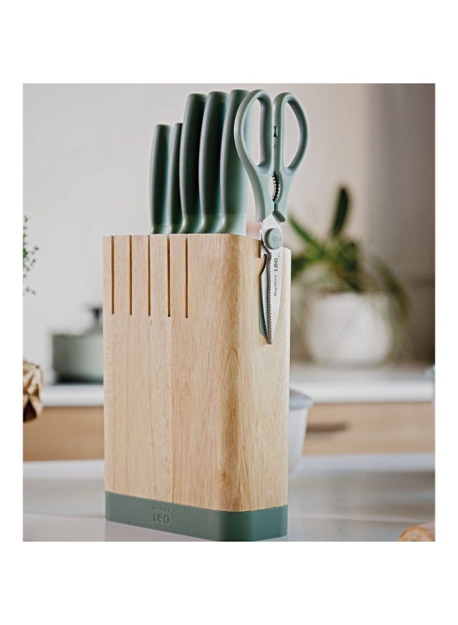 Berghoff Leo Forest Stainless Steel Knife Block Set Magnet Holder Integrated 6 Pcs - Image 3