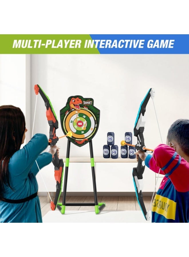Arabest 2 Pack Bow and Arrow for Kids, LED Light Up Archery Set with 24 Suction Cup Arrows, 1 Standing Target, 6 Score Targets & 2 Quiver, Indoor Outdoor Sport Gifts for Boys Girls Ages 4-8 - Image 4