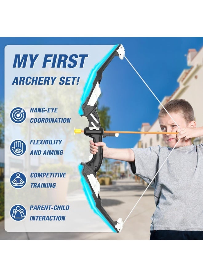 Arabest 2 Pack Bow and Arrow for Kids, LED Light Up Archery Set with 24 Suction Cup Arrows, 1 Standing Target, 6 Score Targets & 2 Quiver, Indoor Outdoor Sport Gifts for Boys Girls Ages 4-8 - Image 3