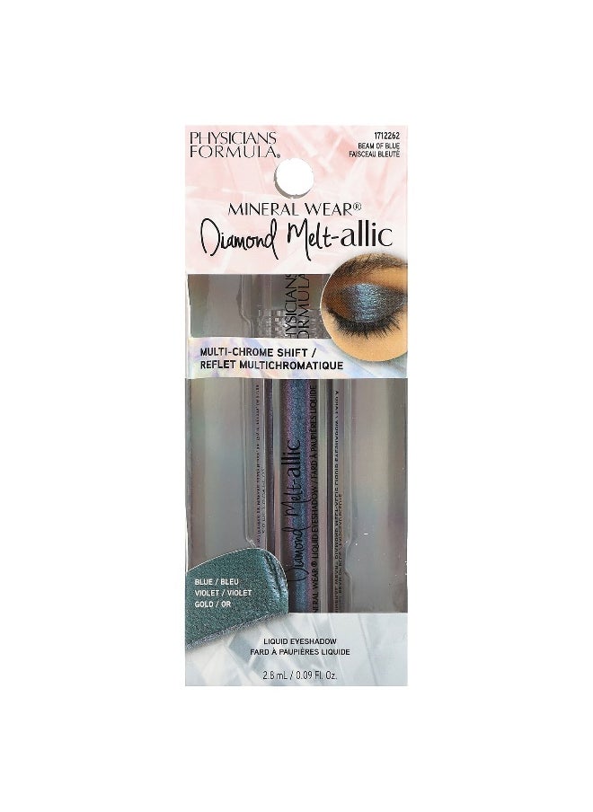 Physician's Formula Physicians Formula, Mineral Wear, Diamond Melt-allic Liquid Eyeshadow, 1712262 Beam of Blue, 0.09 fl oz (2.8 ml)  - Image 2