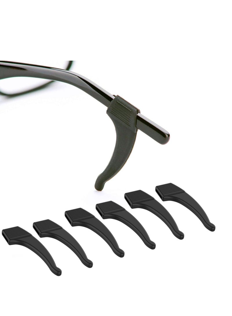 أوزيغالور 3 زوج من حاماة النظارات المضادة للسقوط - مثبطات النظارات ضد السرعة ، خدع الأذن المضادة للسقوط للنظارات الطبية - مضاف النظارات (أسود) - Image 1