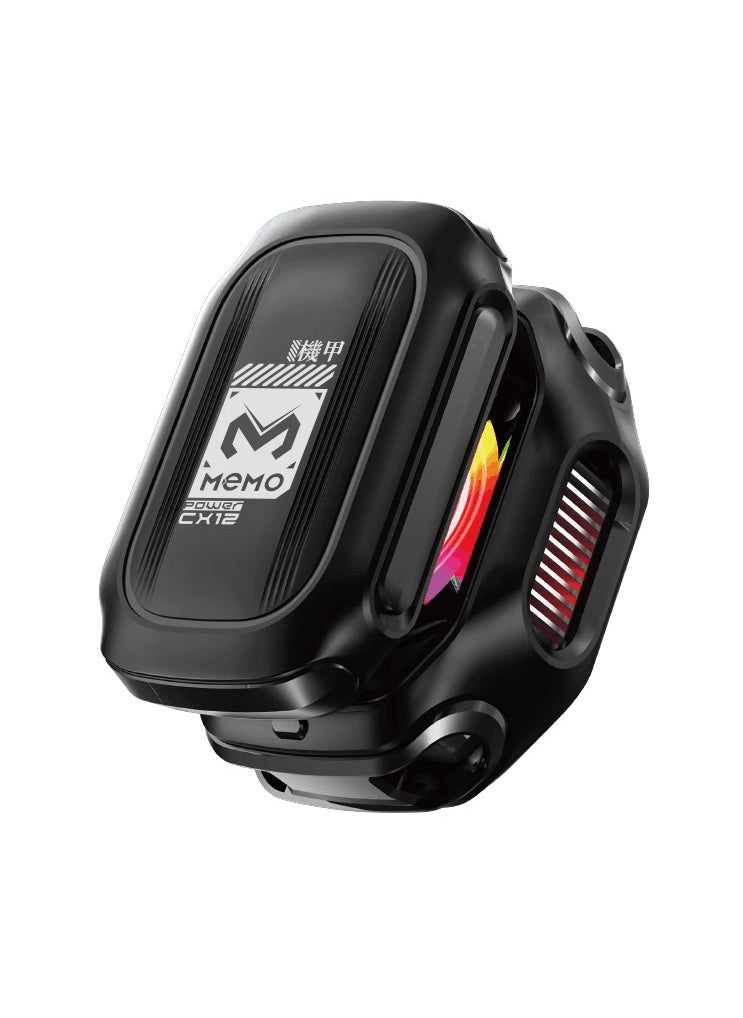 Memo Mobile Phone Cooler for Game Fan PUBG, Designed iPhone 12/13 Series, Live Streaming and Vlog, Semiconductor Heatsink Without Noise iOS Android, ipad Tablet（black)  - Image 1