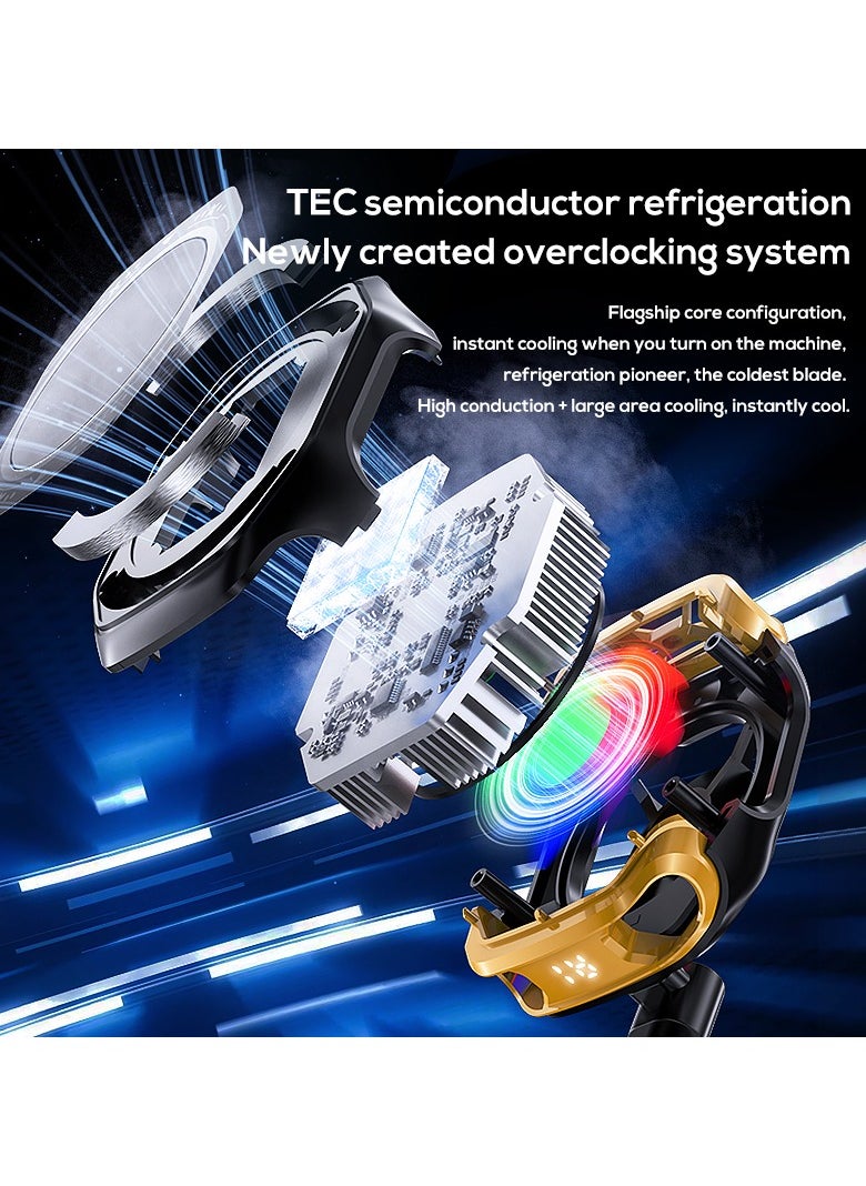 Memo - Mobile Phone Cooler for Game Fan PUBG, Designed iPhone 12/13 Series, Live Streaming and Vlog, Semiconductor Heatsink Without Noise iOS Android, ipad Tablet（black) - Image 1