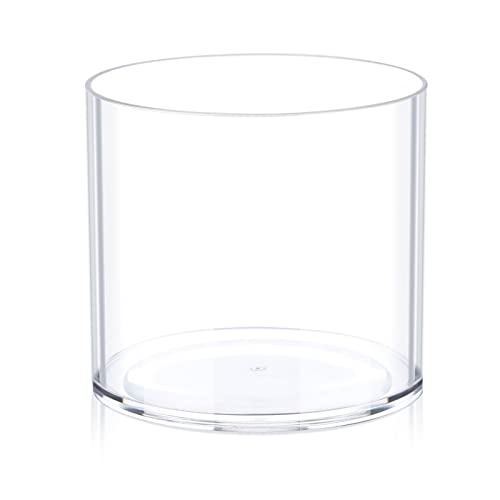 Flower Clear Plastic Vase Centerpiece for Home Wedding Party Clear Cylinder Wide Vase for Flowers Decorative Wide Mouth Vase for Decor Centerpieces 6  6 Opening Round Not Glass