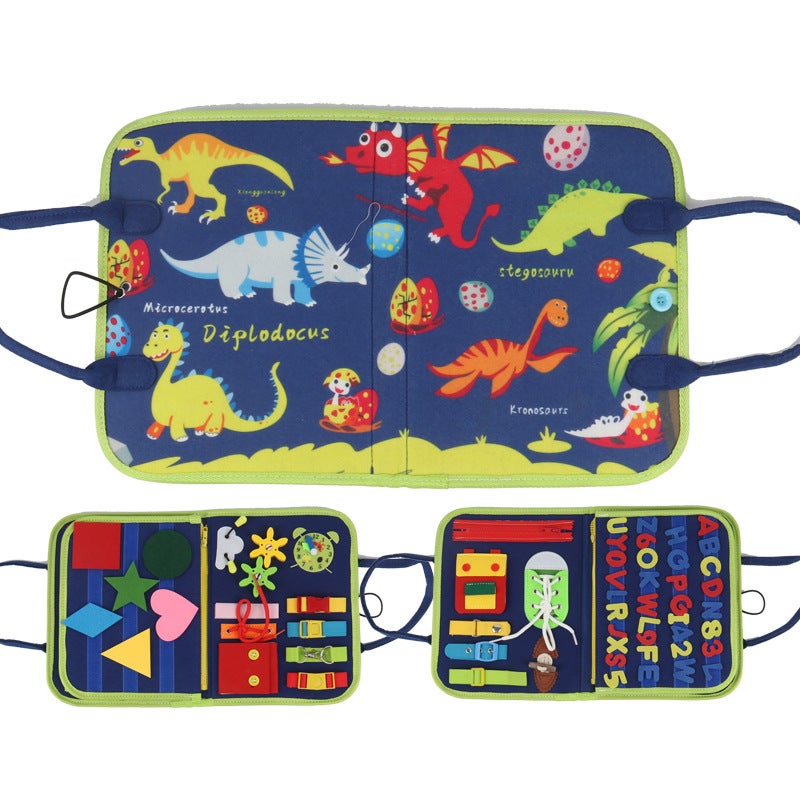 Children'S Early Education Puzzle Felt Dressing Learning Board Manufacturers Life Daily Dressing Education Felt Busy Board - Image 1