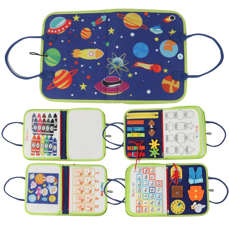 Children'S Early Education Puzzle Felt Dressing Learning Board Manufacturers Life Daily Dressing Education Felt Busy Board - Image 3