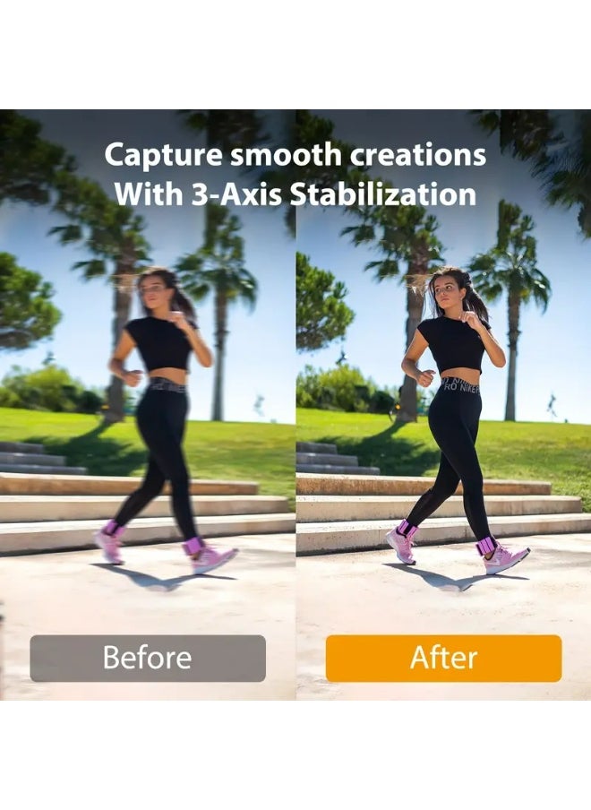BOMIDI Smartphone Gimbal Stabilizer, 3-Axis Phone Gimbal, Android and iPhone Gimbal, Lightweight Design, Vlogging Stabilizer, Ideal for Vlogging, YouTube, TikTok and Vlog Live for Android and iOS  - Image 3