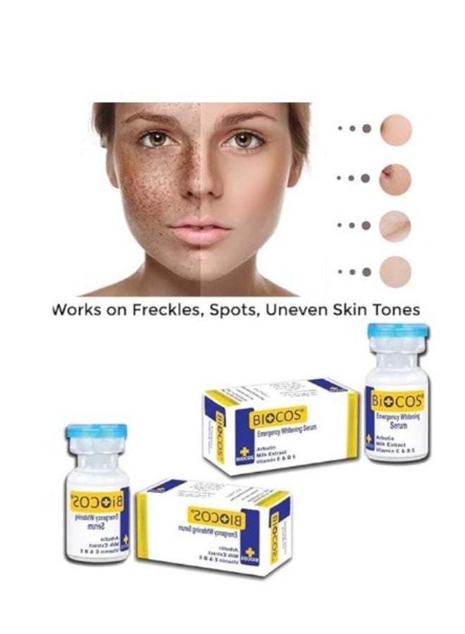 BIOCOS Emergency Face Whitening Serum -  Pack of 2 - Image 3