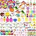 LEASEN 6 Golden Eggs 100 Pack Prefilled Easter Eggs with Novelty Toys Inside 100 Plastic Easter Eggs Fillers with Toys Prefilled Easter Egg Party Favors Easter Basket Stuffers - Image 3