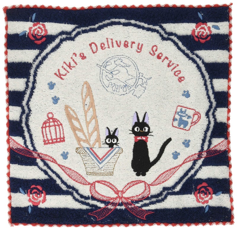 Hand Towel Ghibli Kikis Delivery Service Jiji 25  25cm Marine Blue
