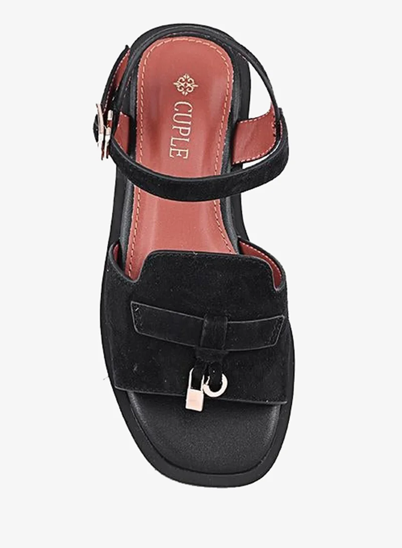 Cuple Black Girls Flat Ankle Strap Sandals for Women | Best Price UAE