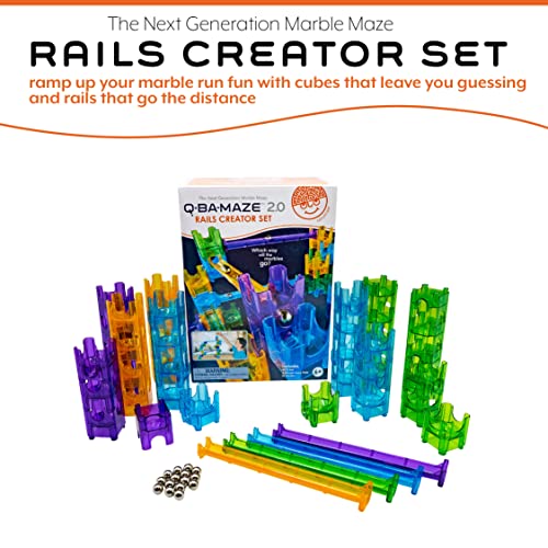 MindWare QBAMaze Rails Creator Set The Next Generation Marble Maze Kids Toys STEM Marble Run Recommended for Ages 6 Educational Gift for Boys and Girls - Image 5