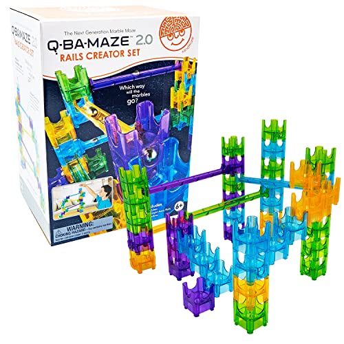 MindWare QBAMaze Rails Creator Set The Next Generation Marble Maze Kids Toys STEM Marble Run Recommended for Ages 6 Educational Gift for Boys and Girls - Image 1
