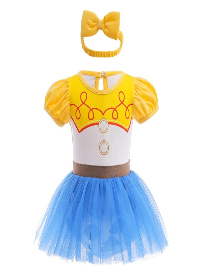 Szytypyl Princess Jessie Costumes for Baby Girls Jumpsuit One Piece Outfit with Headband - Image 1
