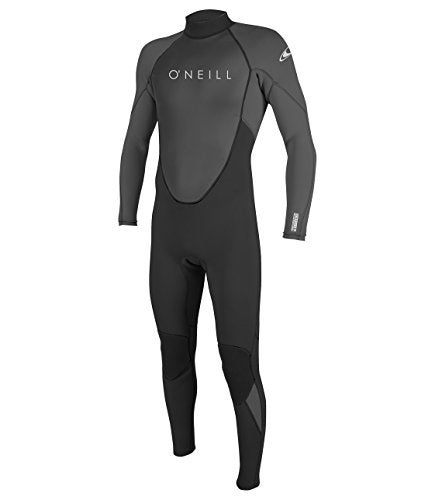 O'Neill Men's Reactor-2 3:2mm Back Zip Full Wetsuit, Lightweight Warmth with Good Flexibility for Surfing, Paddleboarding, Kayaking, Black/Graphite, Large - Image 4