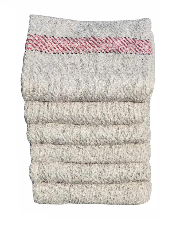 Antiter Cotton Floor Cleaning ClothFloor DusterPocha 500 GSMLarge Size of 28 inch Off White Pack of 6