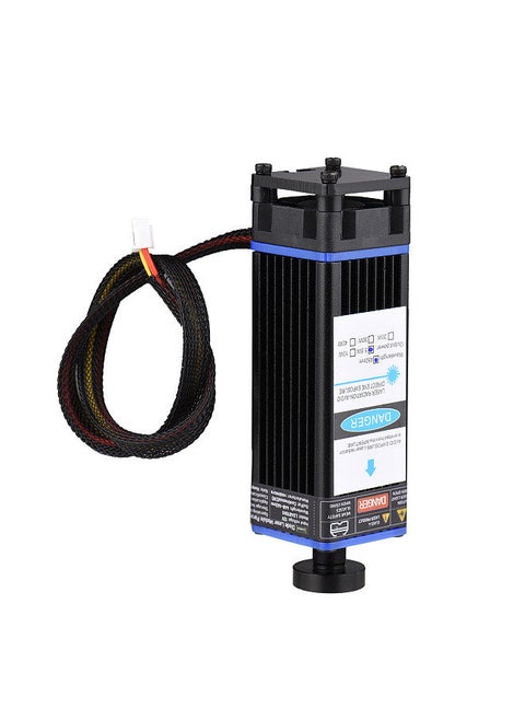 450nm 5.5W Laser Module Adjustable Focal Length Laser Engraving Head High Speed Laser Engraver Cutter 3D Printer CNC Router Laser Module for DIY Craft Wood Leather Fabric Paper Cutting Engraving