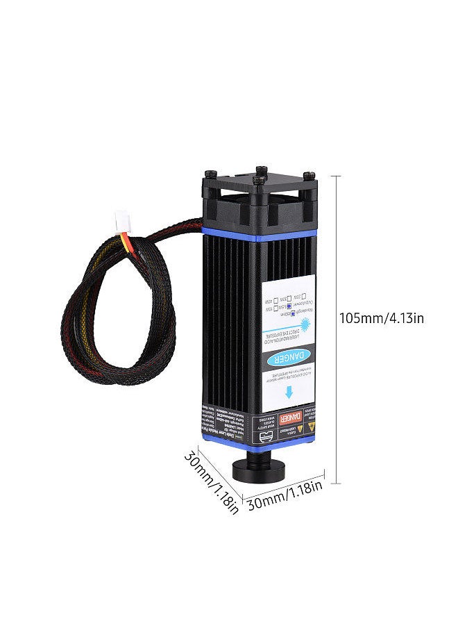 Generic - 450nm 5.5W Laser Module Adjustable Focal Length Laser Engraving Head High Speed Laser Engraver Cutter 3D Printer CNC Router Laser Module for DIY Craft Wood Leather Fabric Paper Cutting Engraving - Image 1