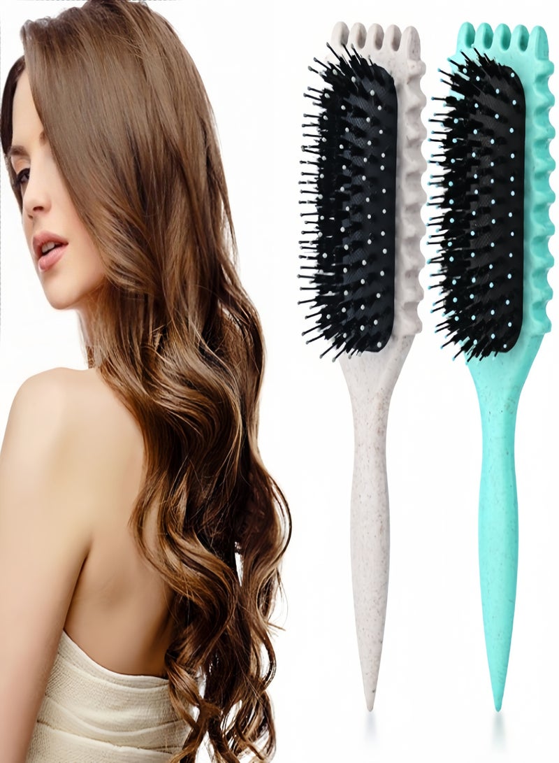 KEVIN 2025 Newest Bounce Curl Brush,Bounce Curl Defining Brush,Curl Defining Brush,Hair Brush Styling Brush,Shaping and Defining Curls for Women Girls (Color : Beige) - Image 3