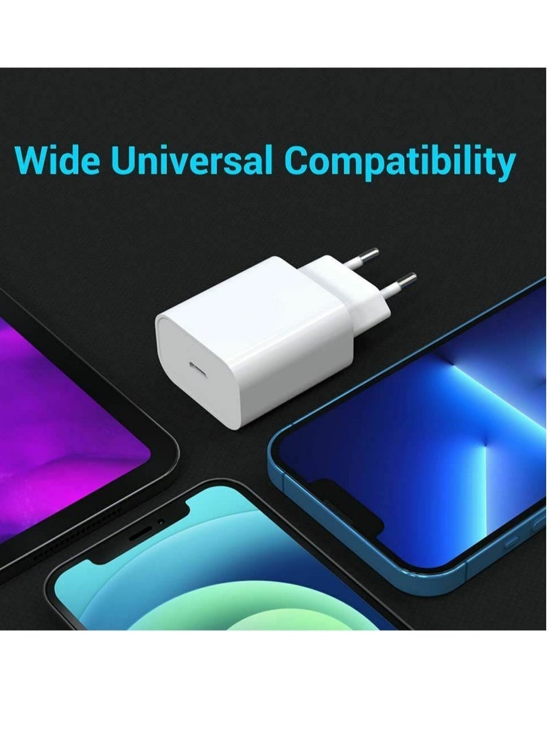 Generic - "White Type-C Fast Charging Wall Adapter with Lightning Cable" - Image 1